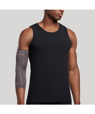 Tommie Copper Infrared Compression Elbow Sleeve for Support & Stability - Slate Grey Medium | Best Elbow Brace for Pain Relief & Recovery - Buy Online on GoSupps.com