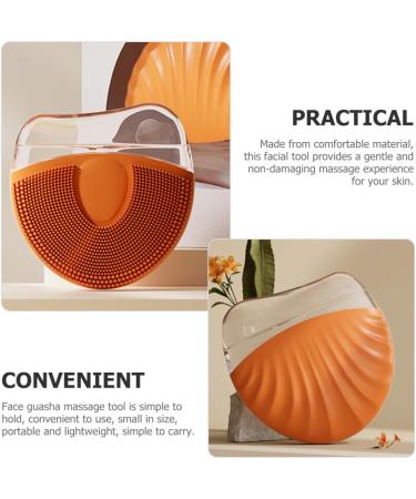 Beaupretty Silicone Face Washer & Gua Sha Tools - Soft Face Brush & Cleaning Pad for Women | Orange - Buy Online on GoSupps.com