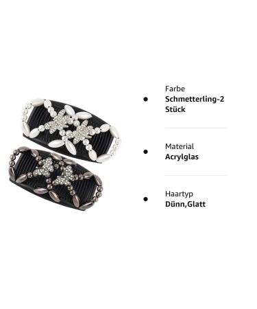 Buy MAYBEAN Butterfly Hair Clips & Combs - 2-Piece Set for Women & Girls | Stylish DIY Hair Accessories - International Shipping - Buy Online on GoSupps.com