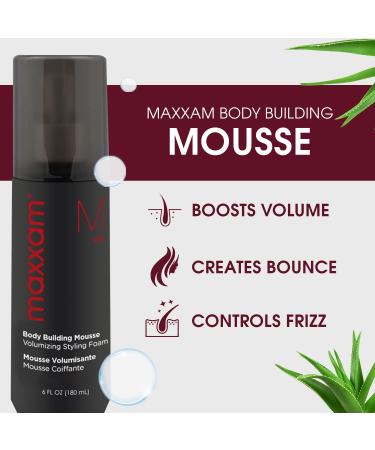 Maxxam Body Building Mousse | Volumizing Styling Foam | Frizz Control for All Hair Types | 6 Fl Oz - Buy Now - Buy Online on GoSupps.com