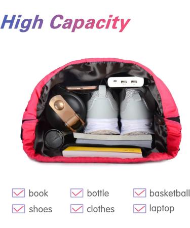 XMRSOY Gym Drawstring Backpack Water Resistant String Bag Nylon Cinch Sport Bag Sackpack 2 - Buy Online on GoSupps.com