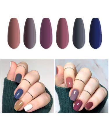 Vishine Gel Nail Polish Set - 21 Colors + Base Top Coats & Matte Top Coat Soak Off Blue Nude Grays Purple Glitter Color Long Lasting LED UV Gel Polish Kit C014 - Buy Online on GoSupps.com