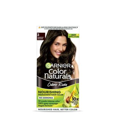 Garnier Color Naturals Shade 3 Darkest Brown Darkest Brown