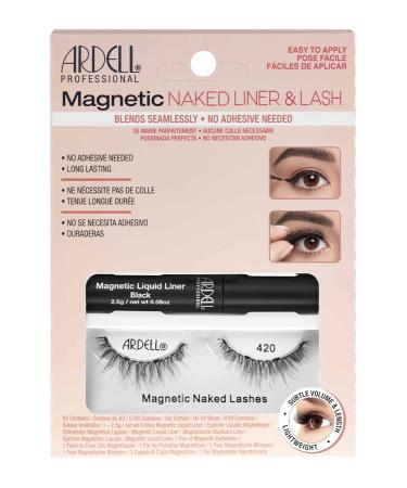 Ardell Magnetic Liner Kit Naked Lash 420 - Magnetic eyelashes made of real hair with a magnetic eyeliner no eyelash adhesive requiredSimple attach vegan & reusable again - Buy Online on GoSupps.com