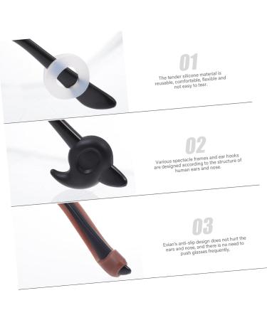 Lurrose 3-Part Glasses Accessories Set - Oval Glasses Eye Mask Headphones Ear Pads Sunglasses Tape & Keeper - Black Gel Silk - Perfect Fit 4.3x1.7cm - Buy Online on GoSupps.com