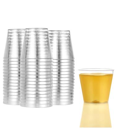Hanna K. Signature 100 Shot Glasses 2oz Clear Premium Hard Plastic Disposable Cups, Ideal for Jello Shots, Wine Tasting, Condiments, Sauce, Dipping, Samples 2 oz - Clear 100 Count (Pack of 1)