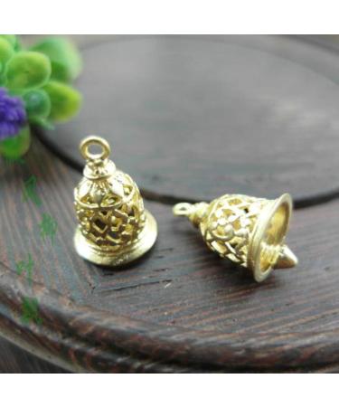 EXCEART 10Pcs Brass Jingle Bells - Vintage Wind Chimes Rustic Handicrafts Bells - Jewelry Bag Charms Pendants - 0.59x0.47 Inch - Buy Online on GoSupps.com