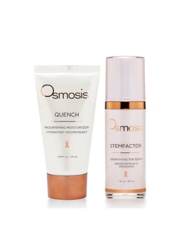 OSMOSIS Facial Moisturizer and Serum Kit QUENCH (1.69oz) Daily Hydrating Facial Moisturizer STEMFACTOR (1oz) Facial Serum Stimulates Stem Cells