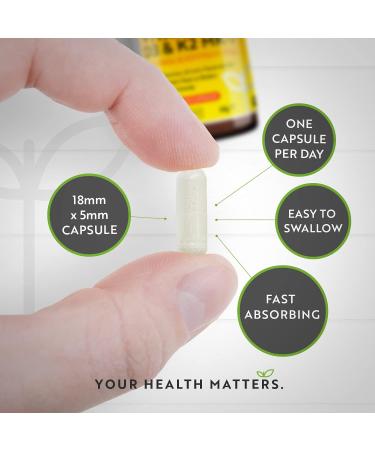 Max Strength Vitamin D3 4000 IU & Vitamin K2 100ug MK7 - 120 Capsules, Immune Support - UK Made - Buy Online on GoSupps.com