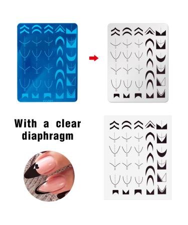 Ustnir French Stamping Stencil Plate for Nail Art - Smileline Template & Manicure Tools - International Shipping Available - Buy Online on GoSupps.com