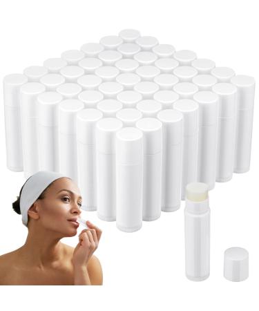 60 Pcs Lip Balm Bulk Unlabeled Moisturizing Lip Balm DIY Lip Moisturizer with 6 Fruit Flavors Grape Cherry Strawberry Orange Watermelon and Mango