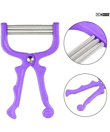 Handheld Spring Facial Hair Removal Roller | Plastic Beauty Epilator Tool | 3 Spring Threading Stick | Facial Hair Remover for Safe & Effective Hair Removal (Purple) - Buy Online on GoSupps.com