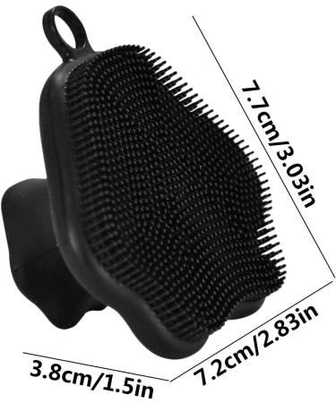 Silicone Face Scrubber Exfoliator - Silicone Face Scrubber Exfoliator with Handle Silicone Face Scrub Facial Cleansing Rubber Face Exfoliator Brush for Delicate Cleaning Black - Buy Online on GoSupps.com