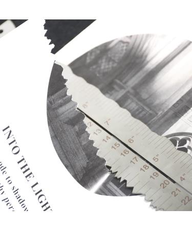 UPTTHOW Stainless Steel Metal Paper Tearing Ruler Craft Ruler for Cutting Paper to Wavy Line Jagged and Irregular Edges 12'' Measuring Tool for Engineering School Office Architect and Drawing-B Metal B - Buy Online on GoSupps.com