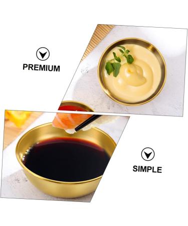 Milisten 1 Set 8pcs Dish Seasoning Dipping Plates Side Dish Japanese Plates Mini Dipping Plate Small Sauce Cups Metal Gold Decor Sauce Bowls Stainless Steel Sushi Measuring Cup - Buy Online on GoSupps.com