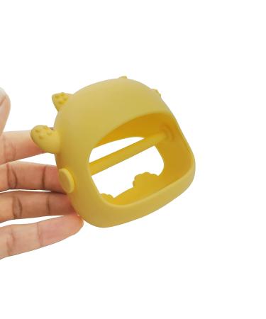 Buzzy Bees Baby Teething Toy - Food-Grade Silicone Pacifier for 3+ Months Infant - Yellow Kitten Design - Buy Online on GoSupps.com