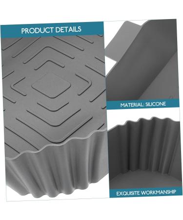 Zerodeko 3pcs Air Fryer Pan Airfryer Air Fryers Washable Silicone Bowl Silicone Air Fryer Mat Food Mat Round Greyx3pcs 24X19.5X5CMx3pcs - Buy Online on GoSupps.com