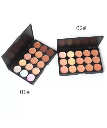 FantasyDay Pro 15 Colors Concealer Camouflage Palette Contouring Kit 2 - Professional and Daily Use - Buy Online on GoSupps.com
