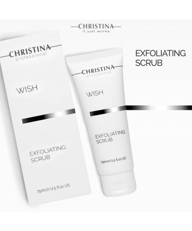 Christina Wish Deep Exfoliating Face Scrub 75ml Unclogs Pores & Deep Cleanses with Mint & Crystals Ideal for All Skin Types - Buy Online on GoSupps.com