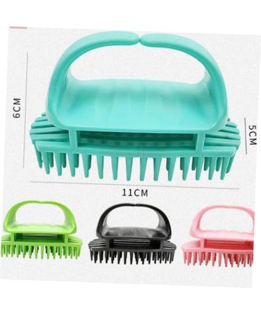 Oatipho 2-in-1 Hair Shampoo Brush & Scalp Massager - Silicone Scalp Brush for Adult | 11x6cm Green - Enhance Your Hair Care Routine! - Buy Online on GoSupps.com