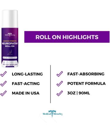 New Lavender Neuropathy Relief Roll On | Ideal for Hips, Joints, Neck, Back, Elbows, Fingers, Hands, and Knees | Made in USA - Buy Online on GoSupps.com