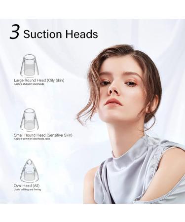 USB Rechargeable Blackhead Remover Pore Vacuum Kit - 3 Suction Power - Facial Pore Cleaner for Men & Women (White) - Buy Online on GoSupps.com