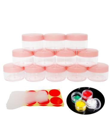 Great Foru 12 pieces container rehearsals 15g empty samples 15ml cosmetics container container CREMEDINGS with lid for DIY make-up eyeshadow nails pearls lip gloss sample powder lip balm