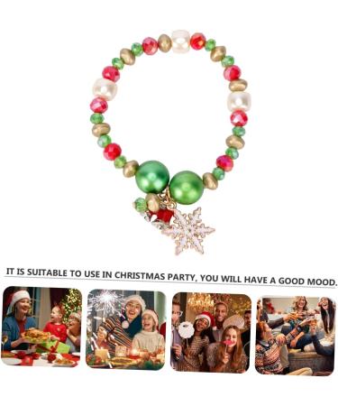 ABOOFAN 3 Pcs Christmas Bracelet Snowflake Candy Beaded Bracelet Christmas Stocking Stuffers Charms Party Wrist Charms Charm Bracelets Fashion Beaded Bracelet Alloy Beads Jewelry - Buy Online on GoSupps.com