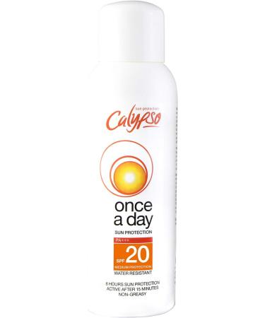 Calypso Once A Day Tan & Protect SPF15-200 ml and Once A Day Sun Protection Lotion SPF20 | 8 Hours Sun Protection | Non Greasy | Superior 4 Start UVA Rating - 200 ml CALC20L SPF 15 + Sun Protection Lotion 20 SPF - Buy Online on GoSupps.com