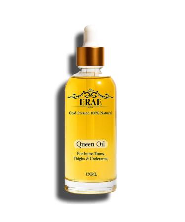 Erae Queen Oil Premium Cold-Pressed Botanical Blend for Firm Smooth Skin Hydrating & Lightweight Body Oil for Thighs Arms & Tummy Fast Absorbing Daily Care 4 fl oz 1 4.3 Fl Oz (Pack of 1)