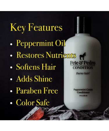 Pete & Pedro Control & Condition Set - Extra-Strength Dandruff Shampoo & Anti-Itch Treatment + Peppermint Conditioner for Dry Hair & Itchy Scalp - Men & Women | Seen on Shark Tank - 8 oz - Buy Online on GoSupps.com
