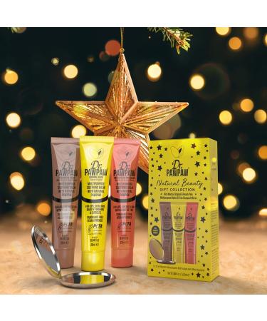 Dr.PAWPAW Natural Beauty Gift Collection - Original Rich Mocha & Peach Pink Balm Set (25ml each) + Bonus Compact Mirror | International Shipping - Buy Online on GoSupps.com