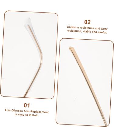 Coolhiya 2ST Sunglasses Spare Parts - Alloy Temple Frame Repair Set for Gaming Glasses | Golden 13.8x4.5cm - Buy Online on GoSupps.com