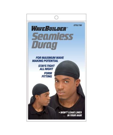 WAVEBUILDER Seamless Durag- Black