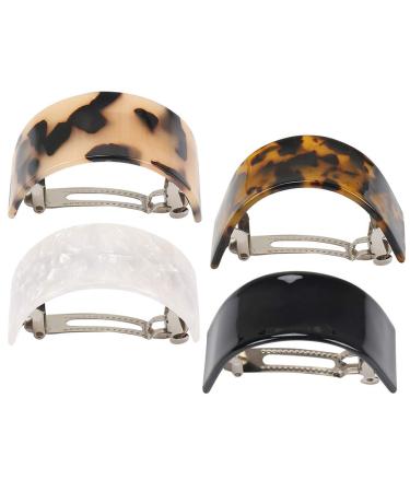 Frcolor Hair Clips Spring Ponytail Half Round Ponytail Hair Clips for Women Girls Hairpins for Decorations