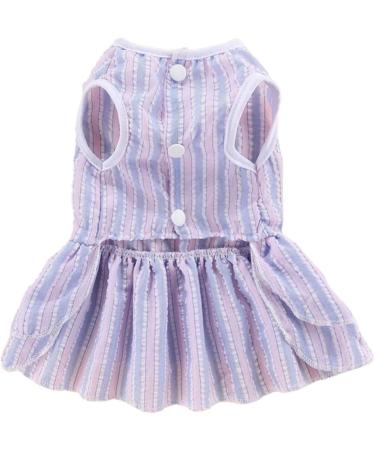 Pet Dress for French Bulldog Bichon Teddy Pomeranian Dog Supplies Pet Dress for French Bulldog Bichon Teddy Pomeranian Stylish Striped with Bowknot Breathable Easy to Wear XL Light Blue - Buy Online on GoSupps.com