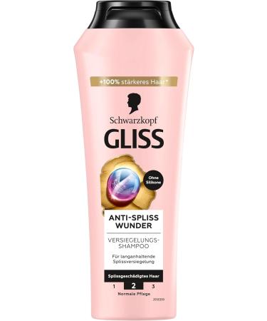 Gliss Miracle Anti-Split Ends Shampoo (250 ml) Shampoo with Ionic Complex and Grape Seed Oil Care Shampoo for Damaged Hair Seals Split Ends Long-Lasting - Buy Online on GoSupps.com
