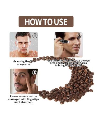 Energetic Eye Roller for Men with Hyaluronic Acid and Vitamin C - Depuffing, Anti-Aging Serum for Dark Circles and Puffiness - 1PC - Buy Online on GoSupps.com