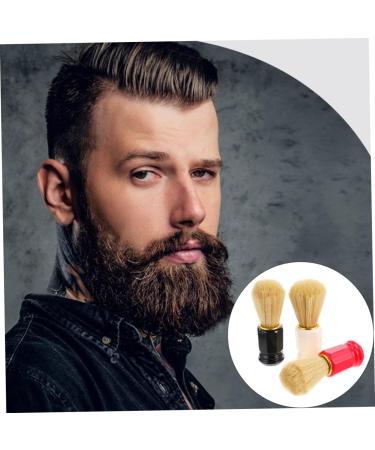 Beavorty 3-Piece Wood Shaving Brush Set | Men's Barber Tools & Neck Duster | Perfect for Beard Grooming & Shaving Salon Use - Buy Online on GoSupps.com