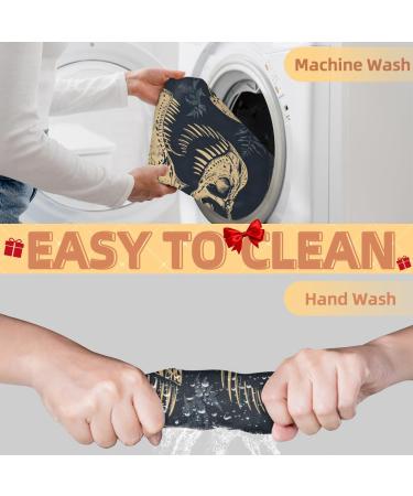 Beard Bib Apron - Skeleton Dinosaur Hair Catcher for Men | Perfect Gifts for Dad on Father's Day Anniversaries & Christmas | Includes 2 Suction Cups - Buy Online on GoSupps.com