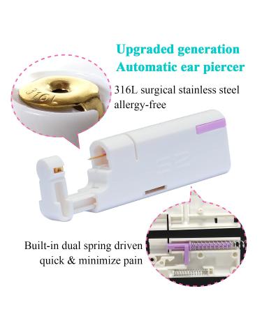 Firstomato 2PCS Disposable Ear Piercing Kit with Hypoallergenic Earrings - 3.0mm Ball 24Kt Gold - Buy Online on GoSupps.com