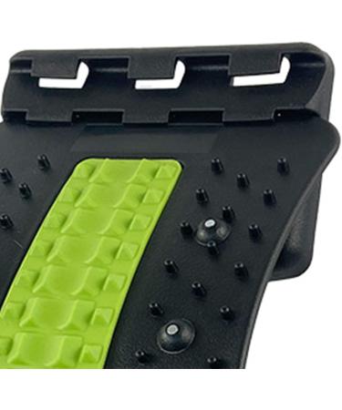 Backer Lumbar Spine Massager - Adjustable Pain Relief Cracker Strain Board for Lower Back - 3 Level Green & Black Support - Buy Online on GoSupps.com