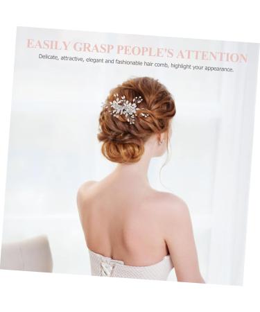 Angoily Rhinestone Hair Comb Bridal Comb Crystal Hair Crystal Barrette Wedding Rhinestone Hair Clip Flower Hair Clips for Women Wedding Hair Comb - Buy Online on GoSupps.com