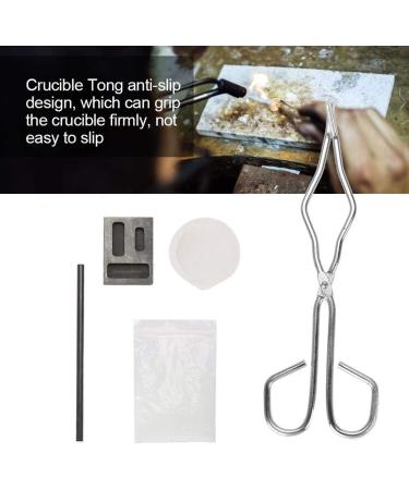 Salmue Graphite Crucible Set - Melting Kit with Ingot Mold, Silica Crucible, Graphite Rod, 25cm Tong for Gold, Silver, Platinum - Buy Online on GoSupps.com