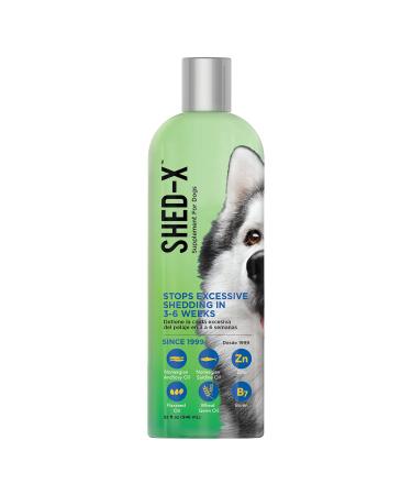 Shed-X Liquid Daily Supplement For Dogs  100% Natural  EliminatesExcessive Dog Shedding with Daily Supplement of Essential Fatty Acids, Vitamins and Minerals 32 oz. Supplement