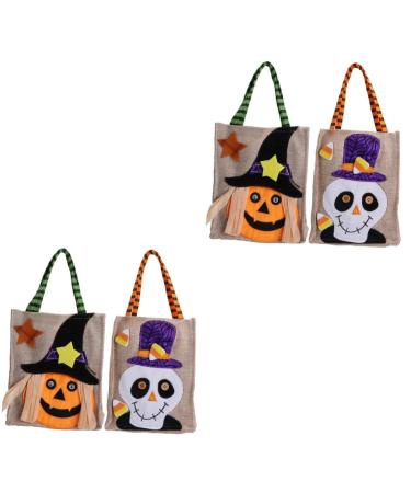 STOBAZA Halloween Candy Pouch 4 Pcs Halloween Candy Bag Candy Bags Girl Outfit Kid Pouch Child Decorative Items Bulk