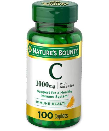Nature’s Bounty Vitamin C + Rose Hips Immune Support 1000mg - 100 Capsules