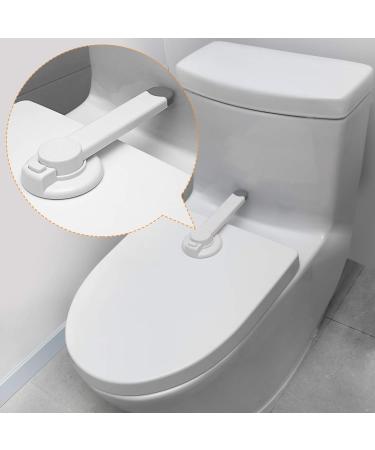 Baby toilet lock 2-pack improved complete pallet mechanism for child safety no tool required Easy installation with 3M adhesive.