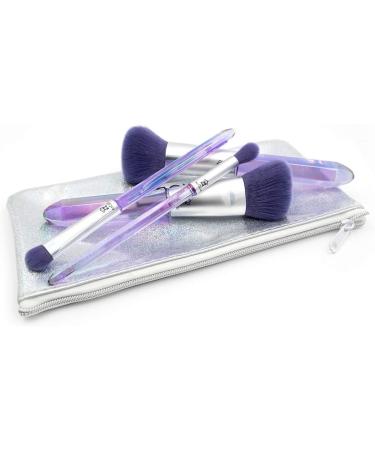 MODA Royal & Langnickel Full Size Mythical Crystal 5pc Makeup Brush Set with Pouch Includes - Powder Angle Brush MD Shader and Crease Brushes Brilliant Amethyst - Buy Online on GoSupps.com