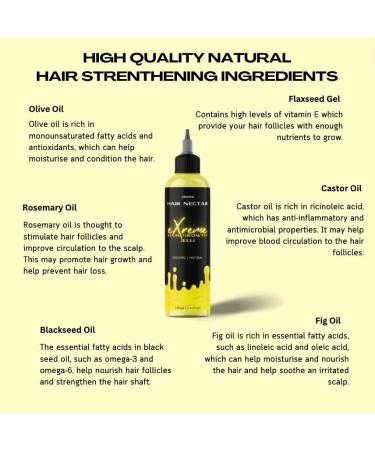 100% Natural Organic Hair Growth Oil with Flaxseed Gel Rosemary Oil Effective Thickening Mask & Hair Loss Treatment - Buy Online on GoSupps.com